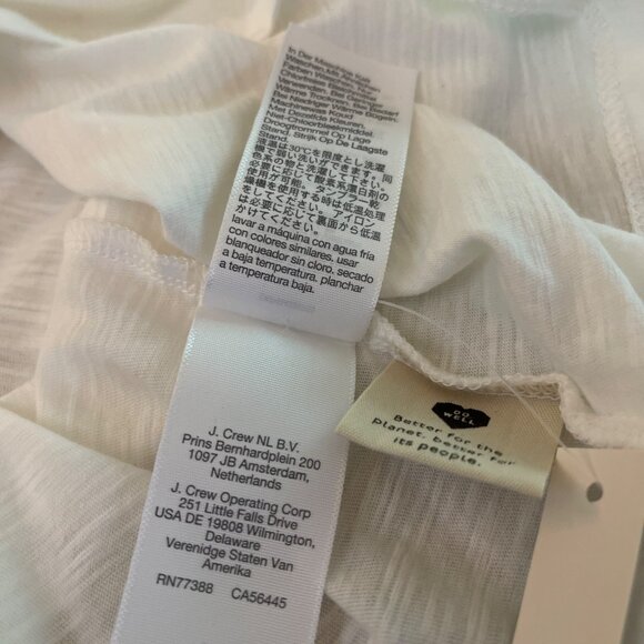 NWT Madewell Womens White V-Neck T-Shirt Size 1X Organic Cotton Blend - Picture 6 of 7